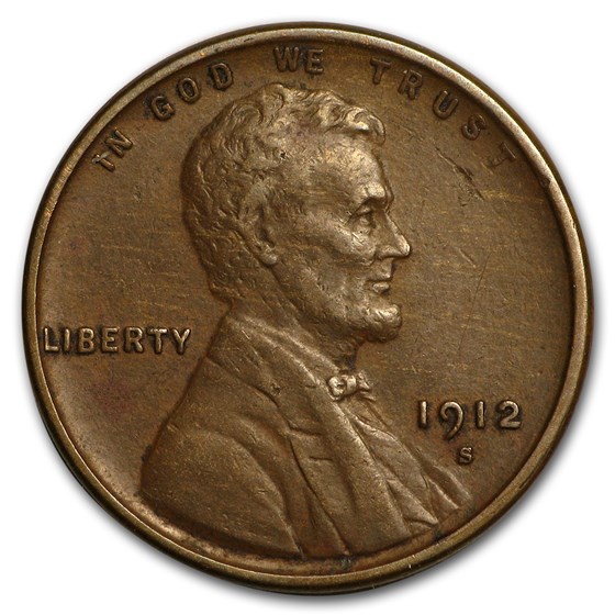 1912-S Lincoln Cent XF 1912-S Lincoln Cent XF